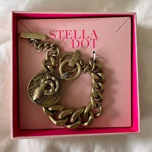 Stella & Dot heritage gold coin bracelet. Brand new in box.